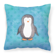 Load image into Gallery viewer, Polkadot Penguin Watercolor Fabric Decorative Pillow BB7376PW1818