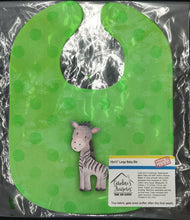 Load image into Gallery viewer, Polkadot Zebra Watercolor Baby Bib BB7377BIB