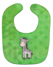 Load image into Gallery viewer, Polkadot Zebra Watercolor Baby Bib BB7377BIB