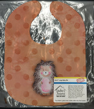 Load image into Gallery viewer, Polkadot Hedgehog Watercolor Baby Bib BB7378BIB