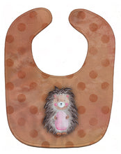 Load image into Gallery viewer, Polkadot Hedgehog Watercolor Baby Bib BB7378BIB