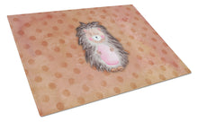 Load image into Gallery viewer, Polkadot Hedgehog Watercolor Glass Cutting Boards – Durable, Decorative Kitchen Art Large BB7378LCB