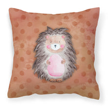 Load image into Gallery viewer, Polkadot Hedgehog Watercolor Fabric Decorative Pillow BB7378PW1818
