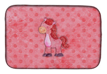 Load image into Gallery viewer, Polkadot Horse Watercolor Dish Drying Mat – Absorbent, Artistic Kitchen Essentials BB7379DDM