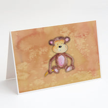 Load image into Gallery viewer, Monkey Watercolor Greeting Cards -  Blank Note Cards – 8-Pack of Artist-Designed Cards with Envelopes