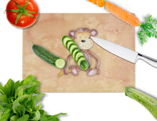 Load image into Gallery viewer, Monkey Watercolor Glass Cutting Boards – Durable, Decorative Kitchen Art Large BB7380LCB