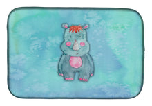 Load image into Gallery viewer, Rhinoceros Watercolor Dish Drying Mat – Absorbent, Artistic Kitchen Essentials BB7381DDM