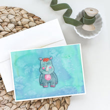 Load image into Gallery viewer, Rhinoceros Watercolor Greeting Cards -  Blank Note Cards – 8-Pack of Artist-Designed Cards with Envelopes