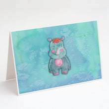 Load image into Gallery viewer, Rhinoceros Watercolor Greeting Cards -  Blank Note Cards – 8-Pack of Artist-Designed Cards with Envelopes