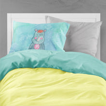 Load image into Gallery viewer, Rhinoceros Watercolor Fabric Standard Pillowcase – Artistic Decorative Front, White Back BB7381PILLOWCASE