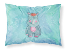 Load image into Gallery viewer, Rhinoceros Watercolor Fabric Standard Pillowcase – Artistic Decorative Front, White Back BB7381PILLOWCASE
