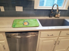 Load image into Gallery viewer, Turtle Watercolor Dish Drying Mat – Absorbent, Artistic Kitchen Essentials BB7382DDM