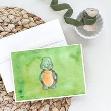 Load image into Gallery viewer, Turtle Watercolor Greeting Cards -  Blank Note Cards – 8-Pack of Artist-Designed Cards with Envelopes