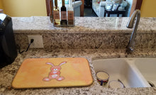Load image into Gallery viewer, Rabbit Watercolor Dish Drying Mat – Absorbent, Artistic Kitchen Essentials BB7383DDM