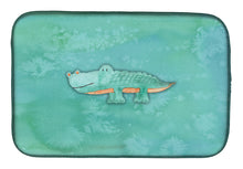 Load image into Gallery viewer, Alligator Watercolor Dish Drying Mat – Absorbent, Artistic Kitchen Essentials BB7385DDM