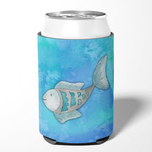Load image into Gallery viewer, Blue Fish Watercolor Can or Bottle Hugger BB7386CC