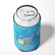 Load image into Gallery viewer, Blue Fish Watercolor Can or Bottle Hugger BB7386CC