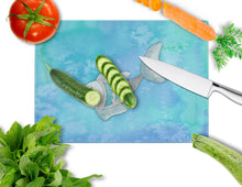 Load image into Gallery viewer, Blue Fish Watercolor Glass Cutting Boards – Durable, Decorative Kitchen Art Large BB7386LCB