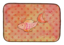 Load image into Gallery viewer, Orange Fish Watercolor Dish Drying Mat – Absorbent, Artistic Kitchen Essentials BB7387DDM