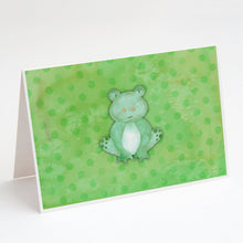 Load image into Gallery viewer, Polkadot Frog Watercolor Greeting Cards -  Blank Note Cards – 8-Pack of Artist-Designed Cards with Envelopes