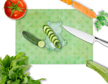 Load image into Gallery viewer, Polkadot Frog Watercolor Glass Cutting Boards – Durable, Decorative Kitchen Art Large BB7388LCB