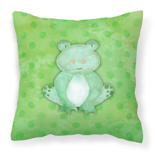 Load image into Gallery viewer, Polkadot Frog Watercolor Fabric Decorative Pillow BB7388PW1818