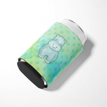 Load image into Gallery viewer, Polkadot Hippopotamus Watercolor Can or Bottle Hugger BB7389CC