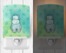 Load image into Gallery viewer, Polkadot Hippopotamus Watercolor Ceramic Night Light BB7389CNL