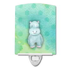 Load image into Gallery viewer, Polkadot Hippopotamus Watercolor Ceramic Night Light BB7389CNL