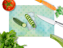 Load image into Gallery viewer, Polkadot Hippopotamus Watercolor Glass Cutting Boards – Durable, Decorative Kitchen Art Large BB7389LCB