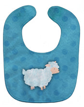 Load image into Gallery viewer, Polkadot Sheep Lamb Watercolor Baby Bib BB7390BIB