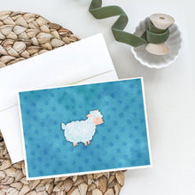 Load image into Gallery viewer, Polkadot Sheep Lamb Watercolor Greeting Cards -  Blank Note Cards – 8-Pack of Artist-Designed Cards with Envelopes