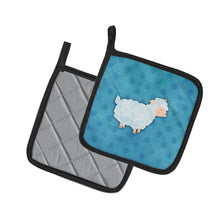 Load image into Gallery viewer, Polkadot Sheep Lamb Watercolor Pot Holders - Set of 2 - Heat-Resistant Kitchen Essentials BB7390PTHD