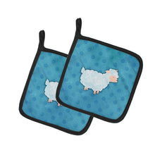 Load image into Gallery viewer, Polkadot Sheep Lamb Watercolor Pot Holders - Set of 2 - Heat-Resistant Kitchen Essentials BB7390PTHD