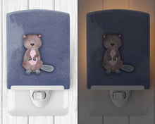 Load image into Gallery viewer, Beaver Watercolor Ceramic Night Light BB7392CNL