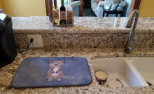 Load image into Gallery viewer, Beaver Watercolor Dish Drying Mat – Absorbent, Artistic Kitchen Essentials BB7392DDM