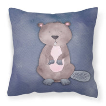 Load image into Gallery viewer, Beaver Watercolor Fabric Decorative Pillow BB7392PW1818