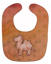 Load image into Gallery viewer, Polkadot Camel Watercolor Baby Bib BB7393BIB