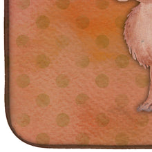 Load image into Gallery viewer, Polkadot Camel Watercolor Dish Drying Mat – Absorbent, Artistic Kitchen Essentials BB7393DDM