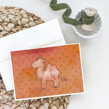 Load image into Gallery viewer, Polkadot Camel Watercolor Greeting Cards -  Blank Note Cards – 8-Pack of Artist-Designed Cards with Envelopes