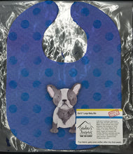Load image into Gallery viewer, French Bulldog Polkadot Watercolor Baby Bib BB7394BIB