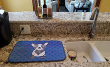 Load image into Gallery viewer, French Bulldog Polkadot Watercolor Dish Drying Mat – Absorbent, Artistic Kitchen Essentials BB7394DDM
