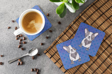 Load image into Gallery viewer, French Bulldog Polkadot Watercolor Foam Coaster  BB7394FC