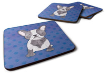 Load image into Gallery viewer, French Bulldog Polkadot Watercolor Foam Coaster  BB7394FC