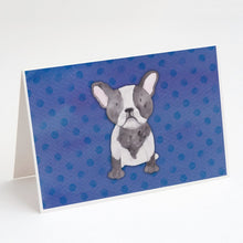 Load image into Gallery viewer, French Bulldog Polkadot Watercolor Greeting Cards -  Blank Note Cards – 8-Pack of Artist-Designed Cards with Envelopes