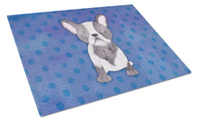 Load image into Gallery viewer, French Bulldog Polkadot Watercolor Glass Cutting Boards – Durable, Decorative Kitchen Art Large BB7394LCB