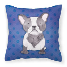 Load image into Gallery viewer, French Bulldog Polkadot Watercolor Fabric Decorative Pillow BB7394PW1818