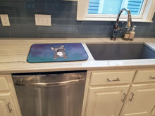 Load image into Gallery viewer, French Bulldog Watercolor Dish Drying Mat – Absorbent, Artistic Kitchen Essentials BB7395DDM