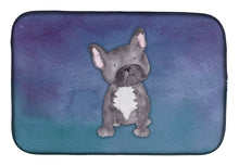 Load image into Gallery viewer, French Bulldog Watercolor Dish Drying Mat – Absorbent, Artistic Kitchen Essentials BB7395DDM