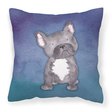 Load image into Gallery viewer, French Bulldog Watercolor Fabric Decorative Pillow BB7395PW1818